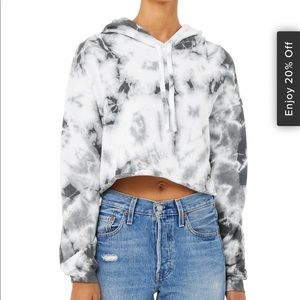NWT Bella + Canvas Tie Dye Crop Hoodie